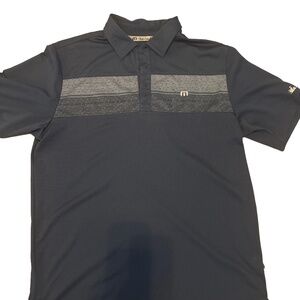 TravisMathew Men’s Polo Shirt Blue Performance Golf Shirt Size M
